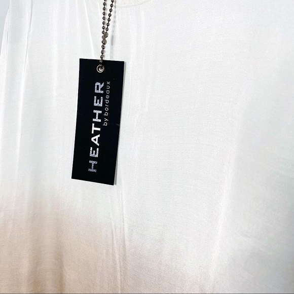 HEATHER BY BORDEAUX Women's Small Tank Top Lightweight 100% Viscose Neutral NEW - Picture 9 of 15